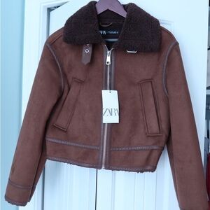 Zara Brown Puffer Jacket